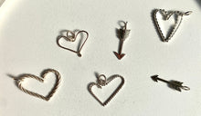 Load image into Gallery viewer, Twister Sterling Silver Heart Charm Holder/ Pendant.