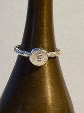 Load image into Gallery viewer, E Nugget adjustable Sterling Silver Ring.
