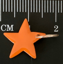 Load image into Gallery viewer, Sterling Silver Star Charm with Orange Enamel.
