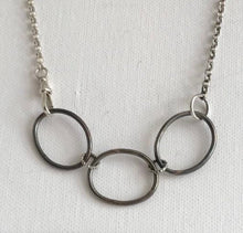 Load image into Gallery viewer, Two tone Sterling silver Statement necklace.
