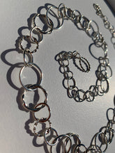 Load image into Gallery viewer, Handmade Chain Necklace with Square Feature links.
