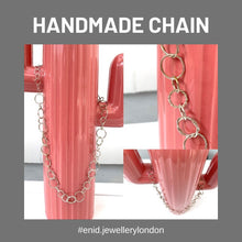 Load image into Gallery viewer, Handmade Chain Necklace with Square Feature links.
