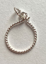 Load image into Gallery viewer, Sterling Silver Round Charm Holder.
