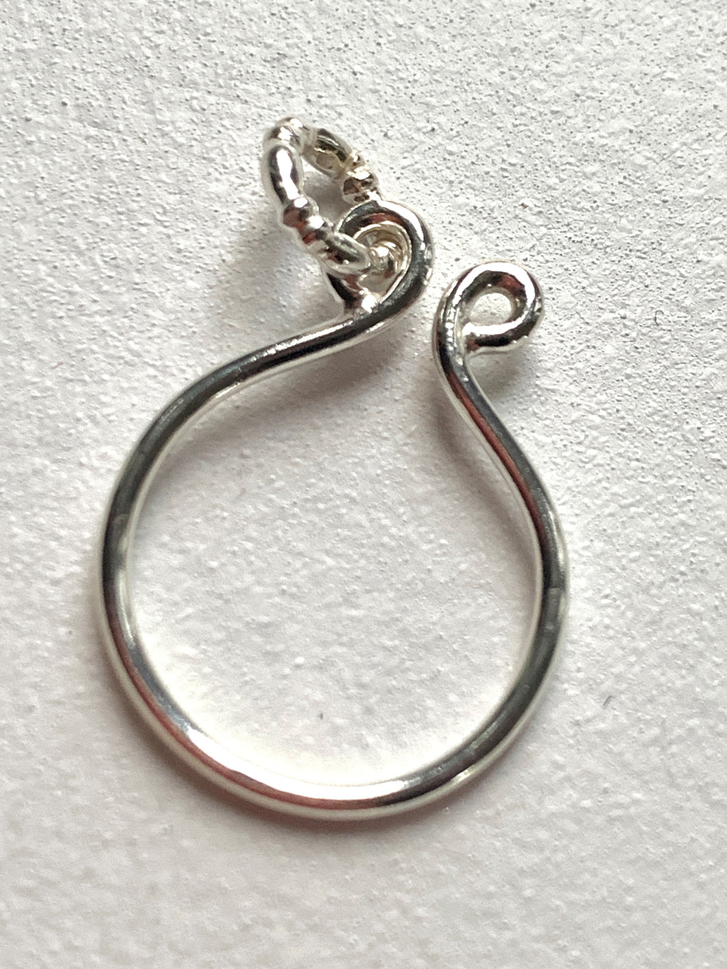 Sterling Silver Round Charm Holder.