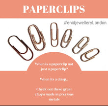 Load image into Gallery viewer, Paperclip collection - when is a paperclip not a paperclip - when its a clasp
